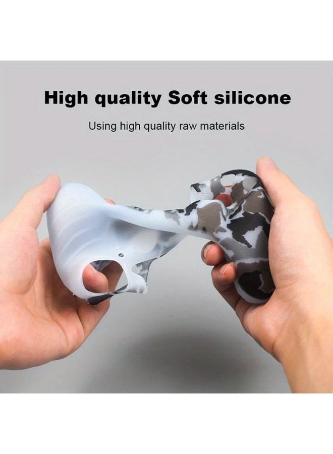 Red Camo Soft Gel Rubber Protective Case Cover For Playstation 4 PS4 Pro Slim Controller - Image 4